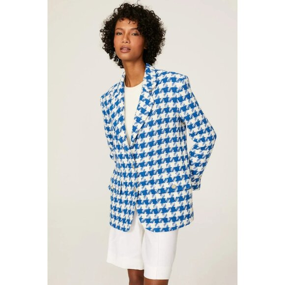 R-269. Sandro Floriane Houndstooth Blazer US 2 - Picture 1 of 7